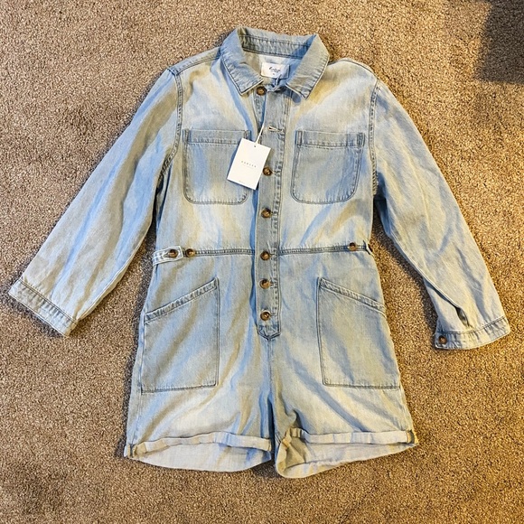 NWT KanCan Winona Loose Fit Denim Romper - Picture 4 of 5